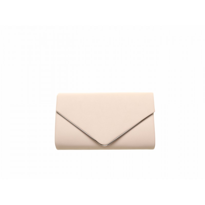 Beige Envelope Flap Clutch