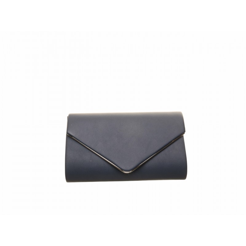 Navy Envelope Flap Clutch