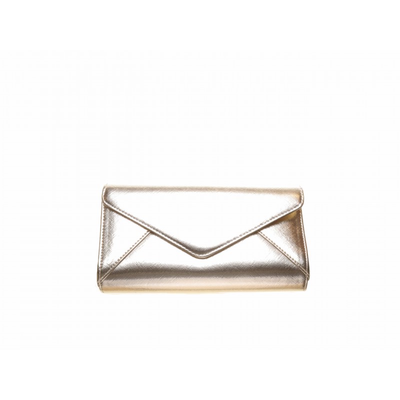 Gold Envelope Metallic Clutch