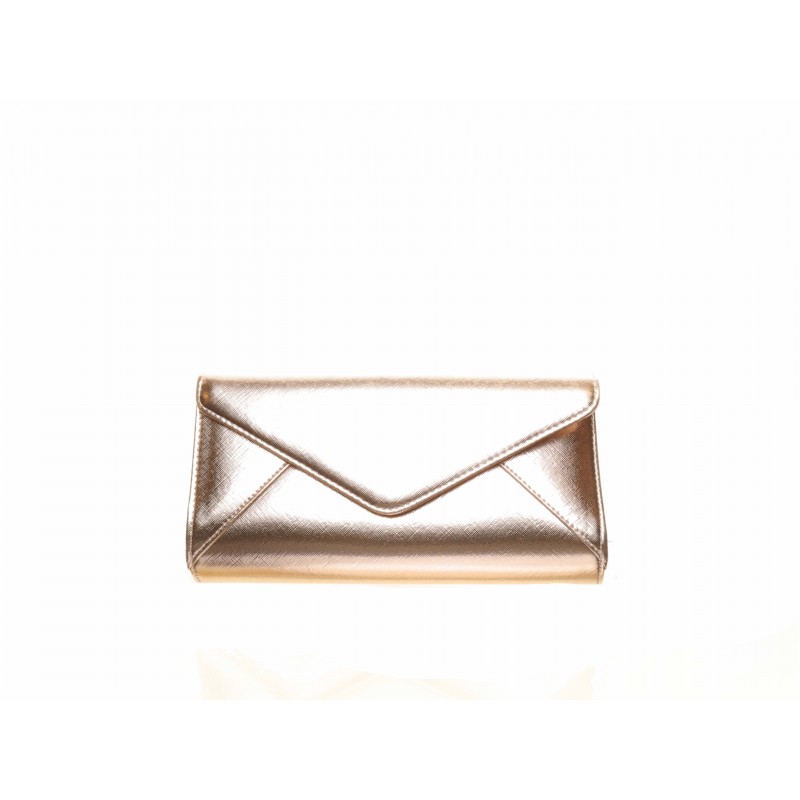 Champagne Envelope Metallic Clutch