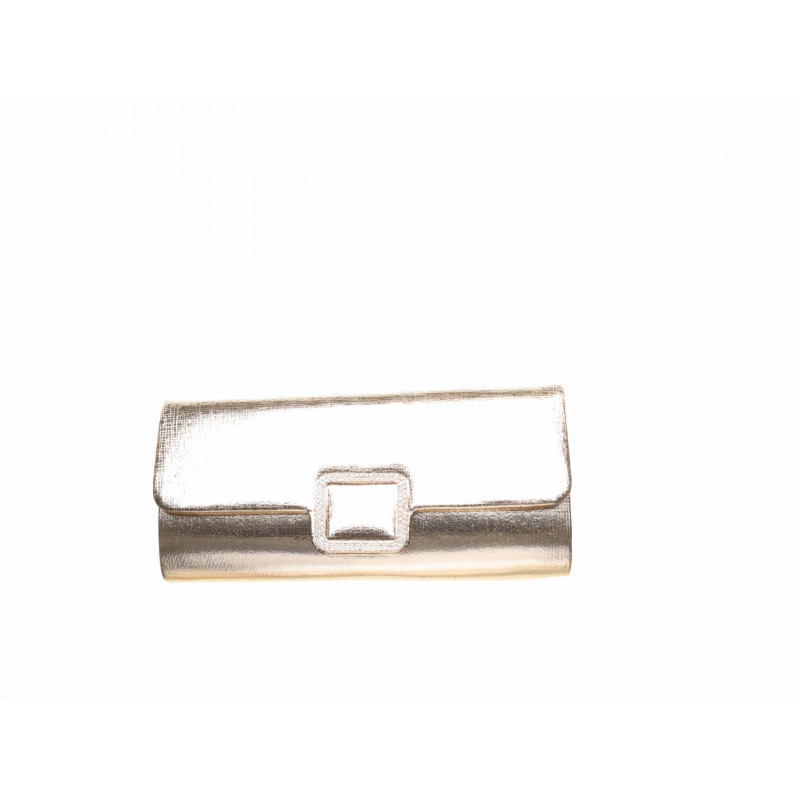 Gold Diamante Clasp Clutch Bag