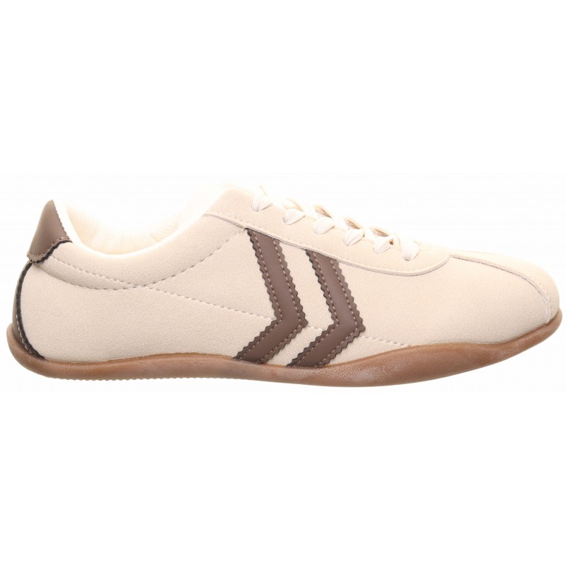Beige Two Chevron Stripe Trainers