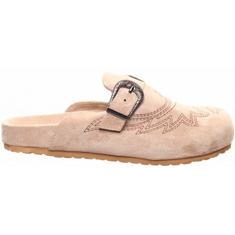 Taupe Stitched Detail Mule