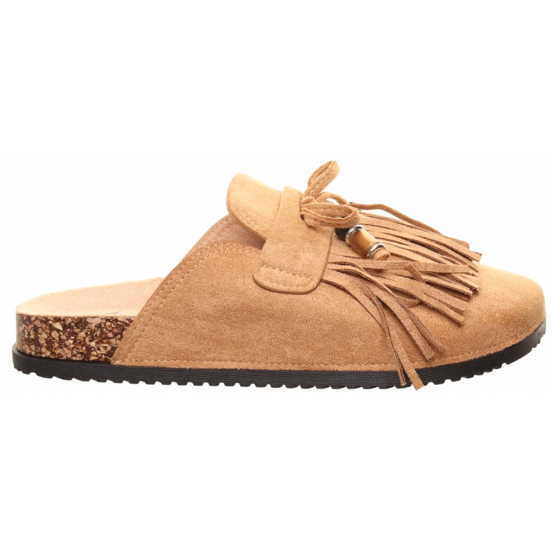 Camel Fringe Mule