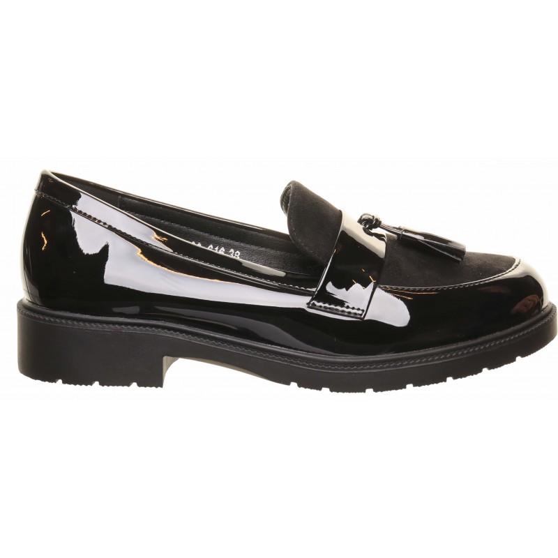 Black Flat Tassel Loafers