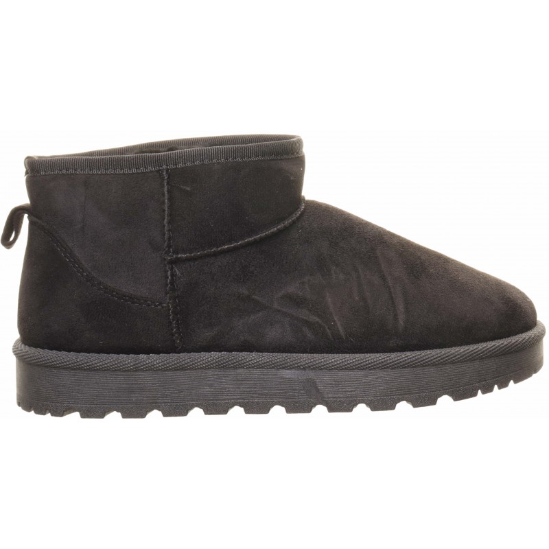 Black Low Profile Ankle Fur Lined Boot