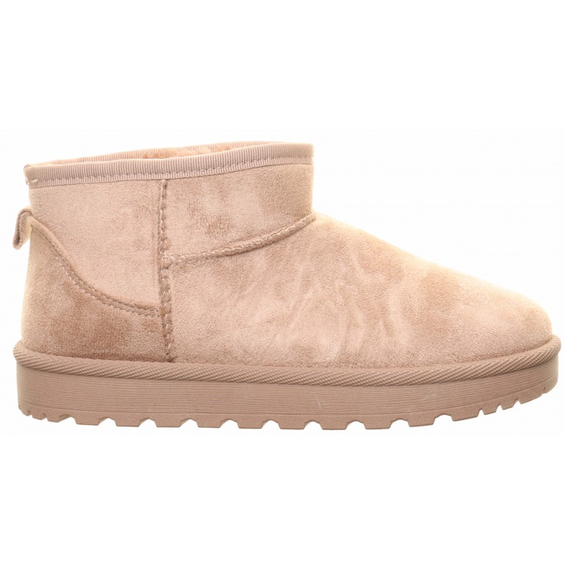 Taupe Low Profile Ankle Fur Lined Boot