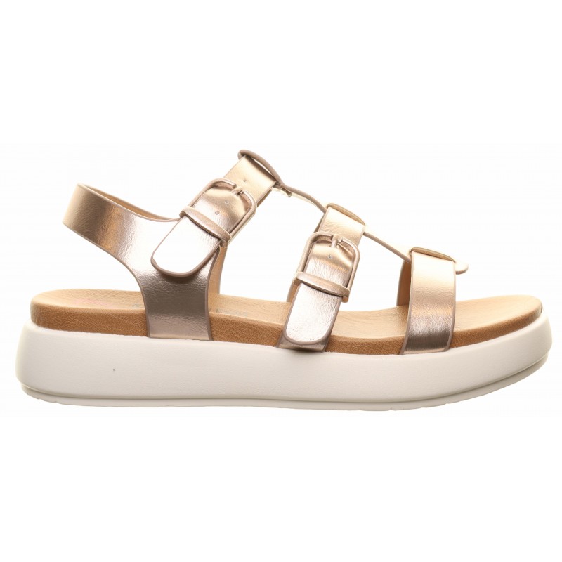 Heavenly Feet Champagne Two Buckle Sandals