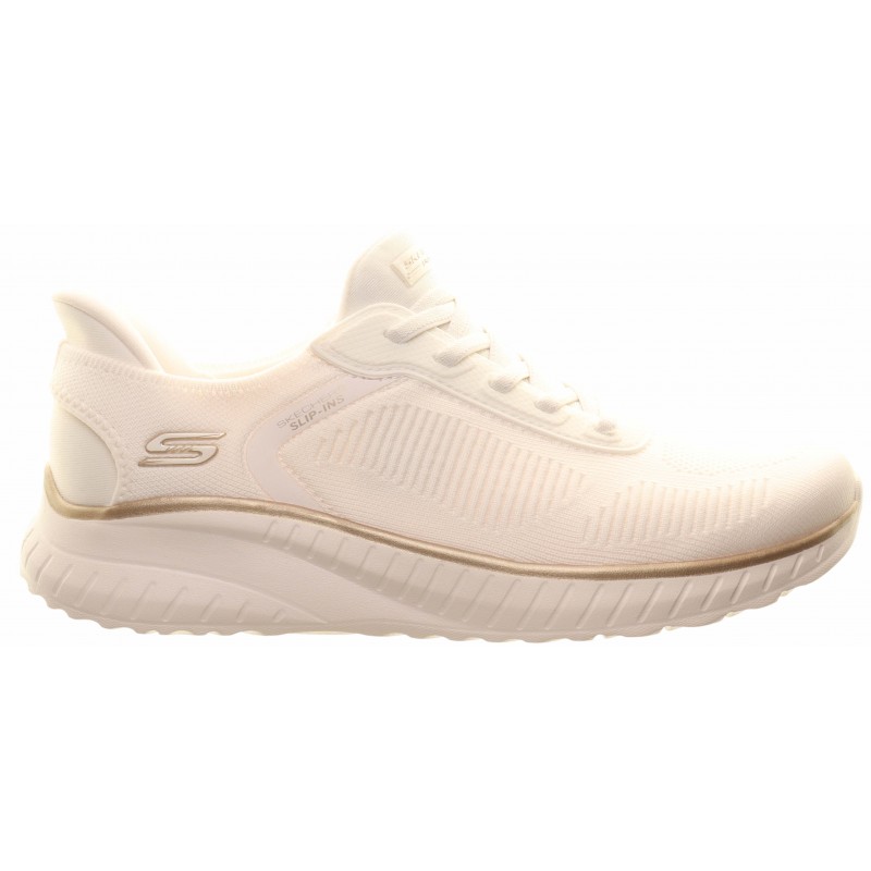 Skechers White Slip-ins Bobs Sport