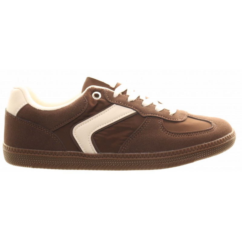 Brown Chevron Stripe Two Tone Trainers