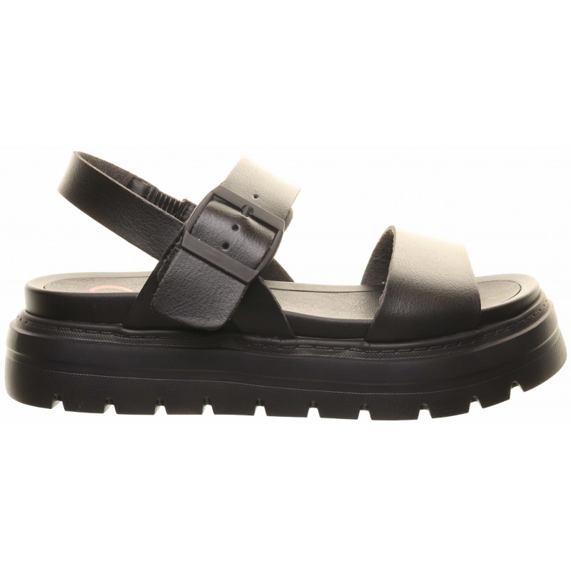 Heavenly Feet Black 2 Strap Chunky Sandal