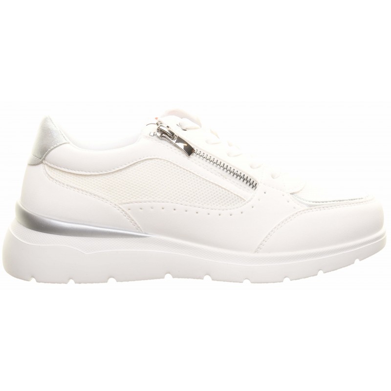 Heavenly Feet White Zip Wedge Casual