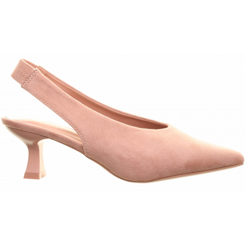 Pink High Cut Kitten Heels