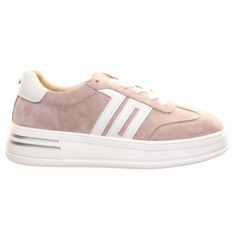 Patrizio Como Light Brown Side Stripe Laced Trainer