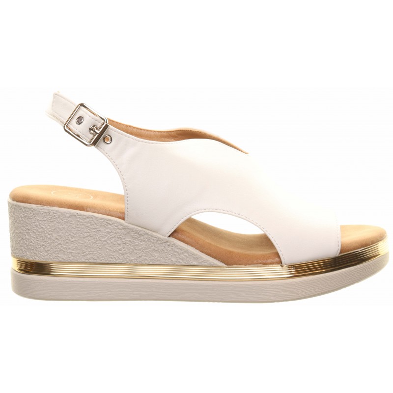 Zanni & Co White Gold Insert Wedge Sandals