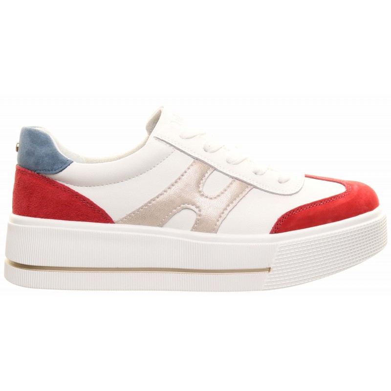 Patrizio Como Red White Side H Stripe Trainer
