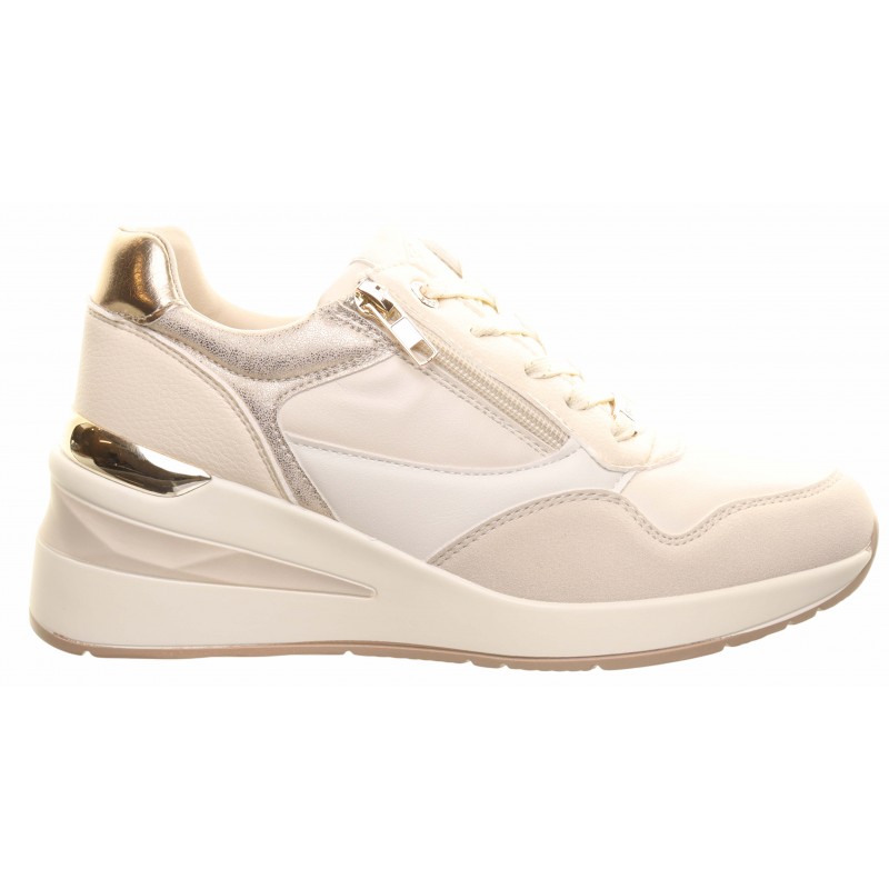 Tommy Bowe Beige Wedge Trainer