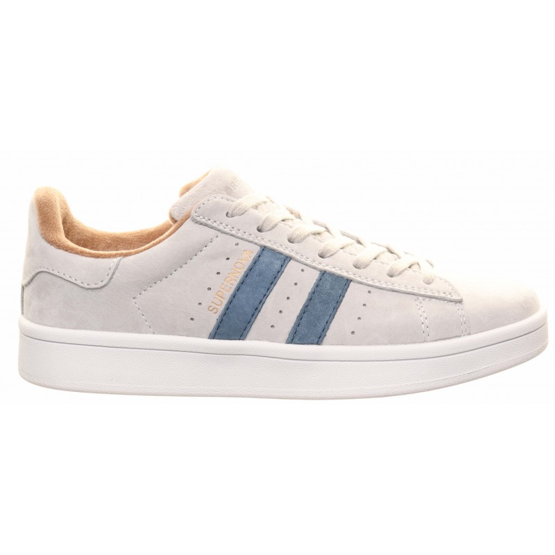 Grey Drilleys Two Stripe Trainer