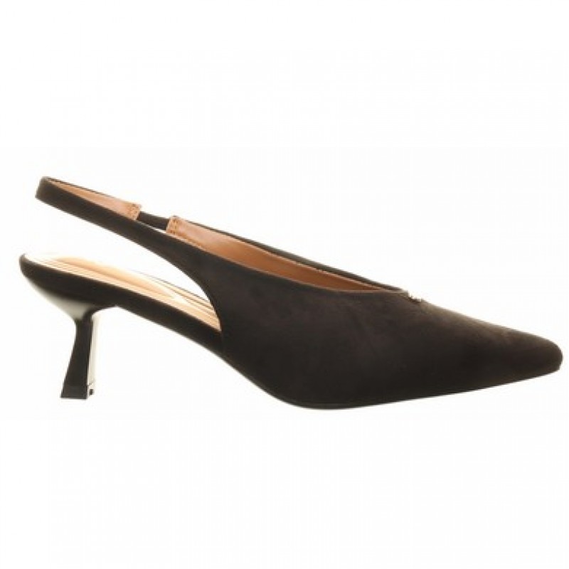 Black Instep Trim Sling Back Courts