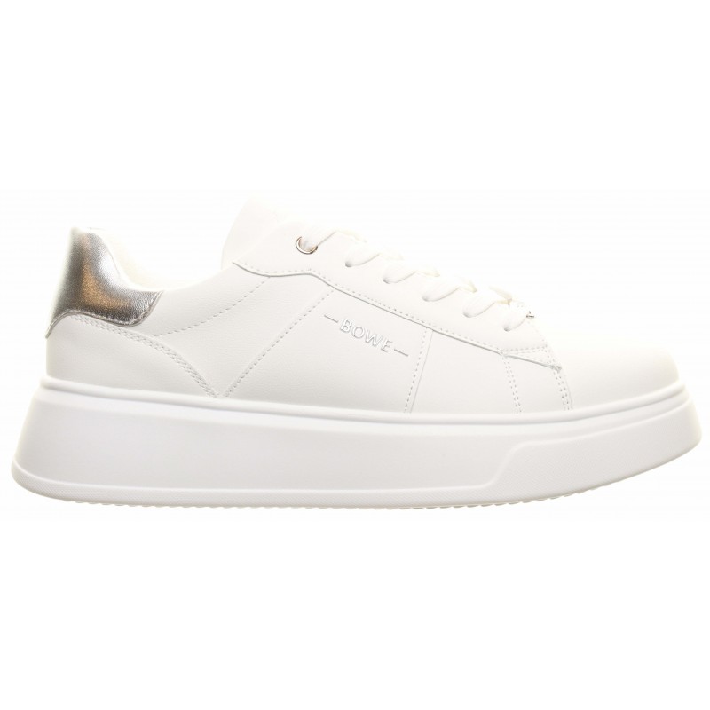 Tommy Bowe White Plain Wedge Trainers