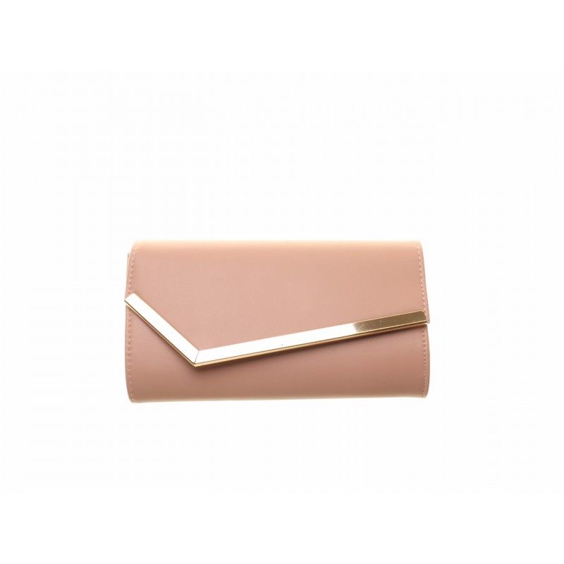 Pink Gold Bar Clutch Bag