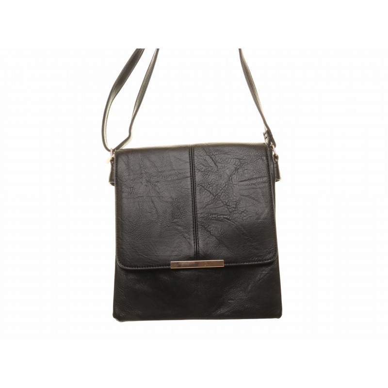Black Flap Over Cross Body Bag