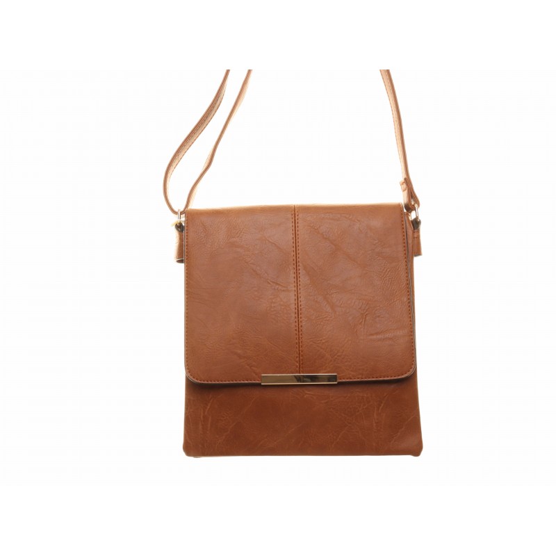 Brown Flap Over Cross Body Bag