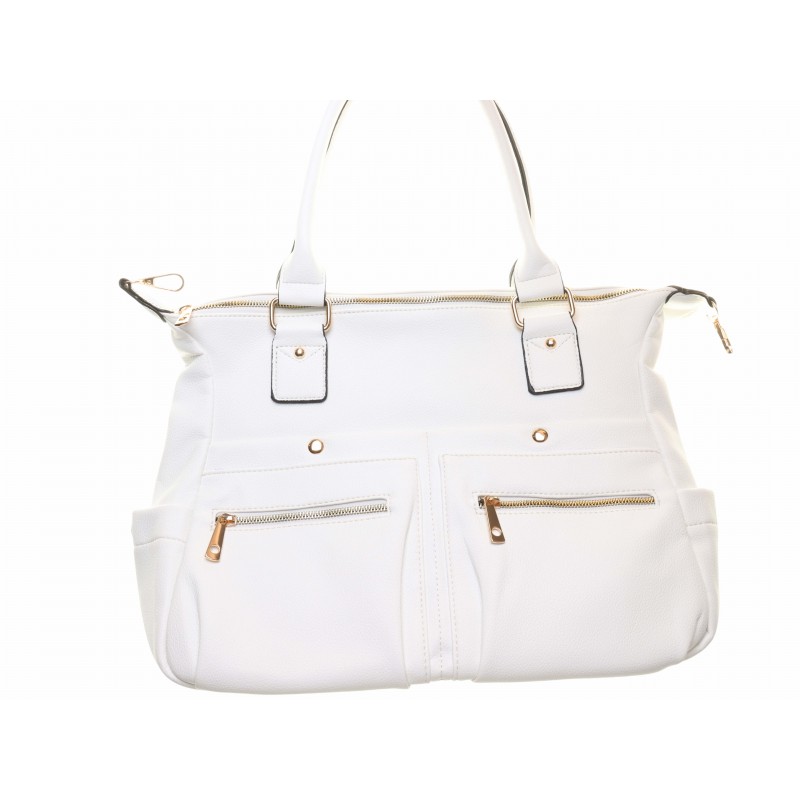 White Double Zip Bag