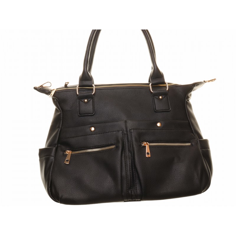 Black Double Zip Bag