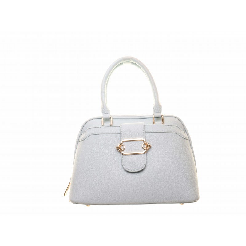 Blue Front Brooch Buckle Bag