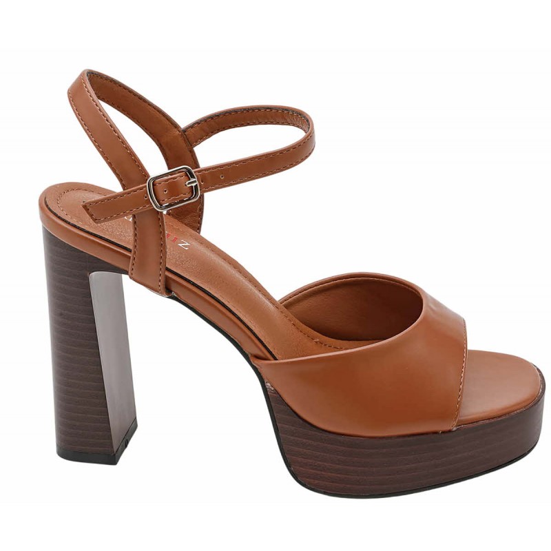 Wood Effect Platform Sandals