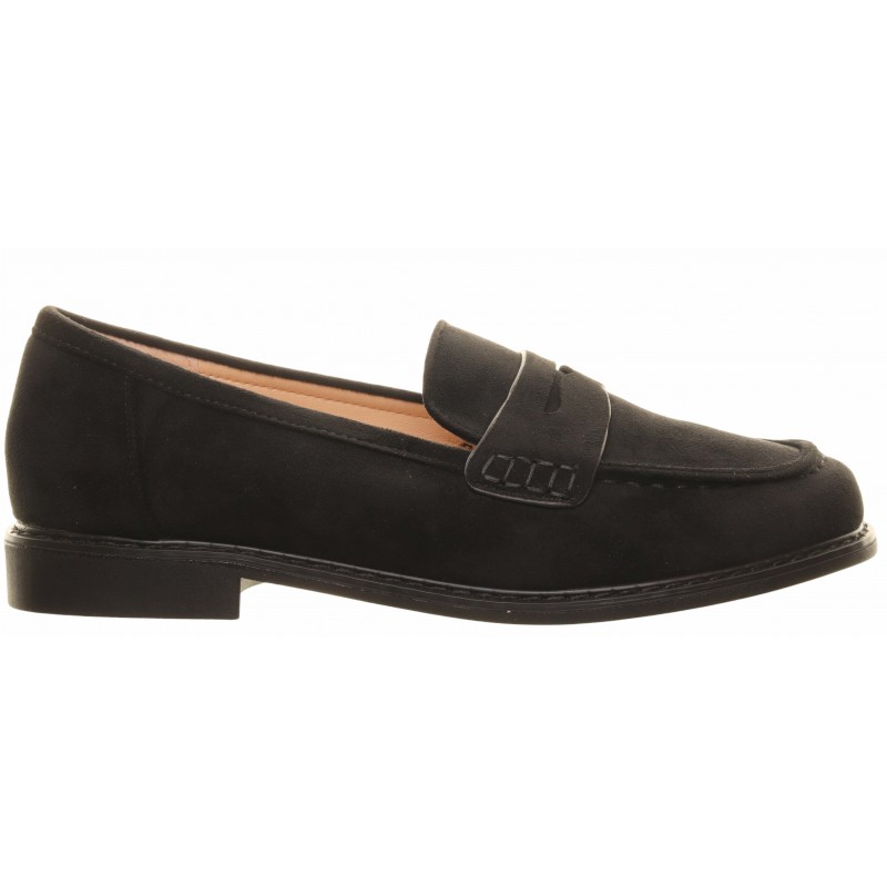 Black Flat Suedette Loafer