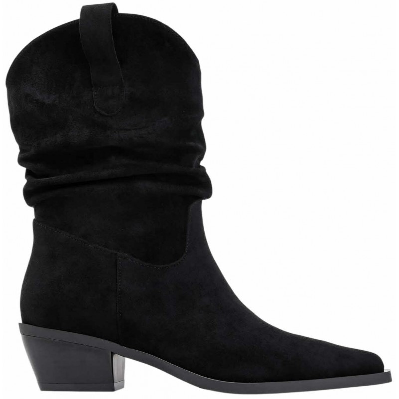 Ruched Cowboy Ankle Boot