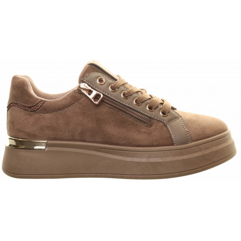 High Sole Zip Trainers