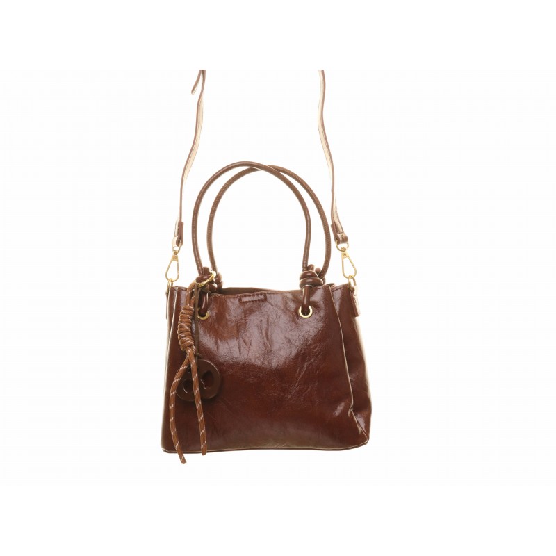 Camel Metal Trim Antique Bag