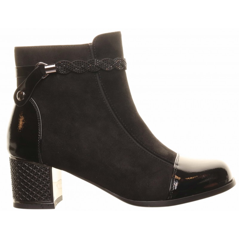 Redz Block Heel Toecap Ankle Boots