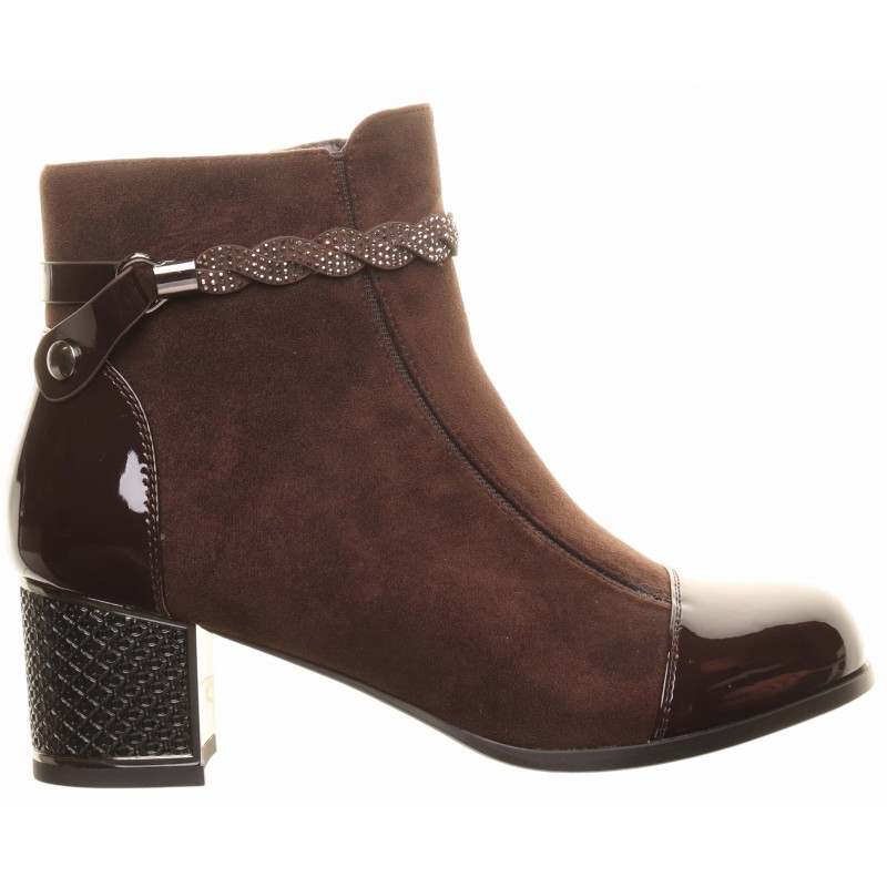 Redz Block Heel Toecap Ankle Boots