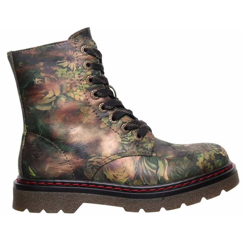 Heavenly Feet Floral Laced Ankle Boots