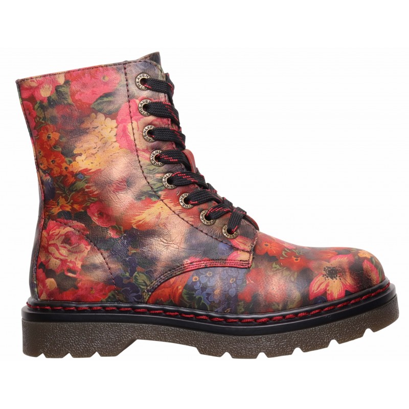 Heavenly Feet Floral Laced Ankle Boots