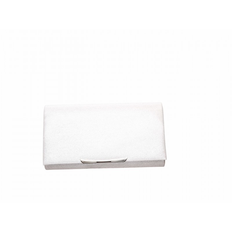 Silver Bar Trim Clutch Bag