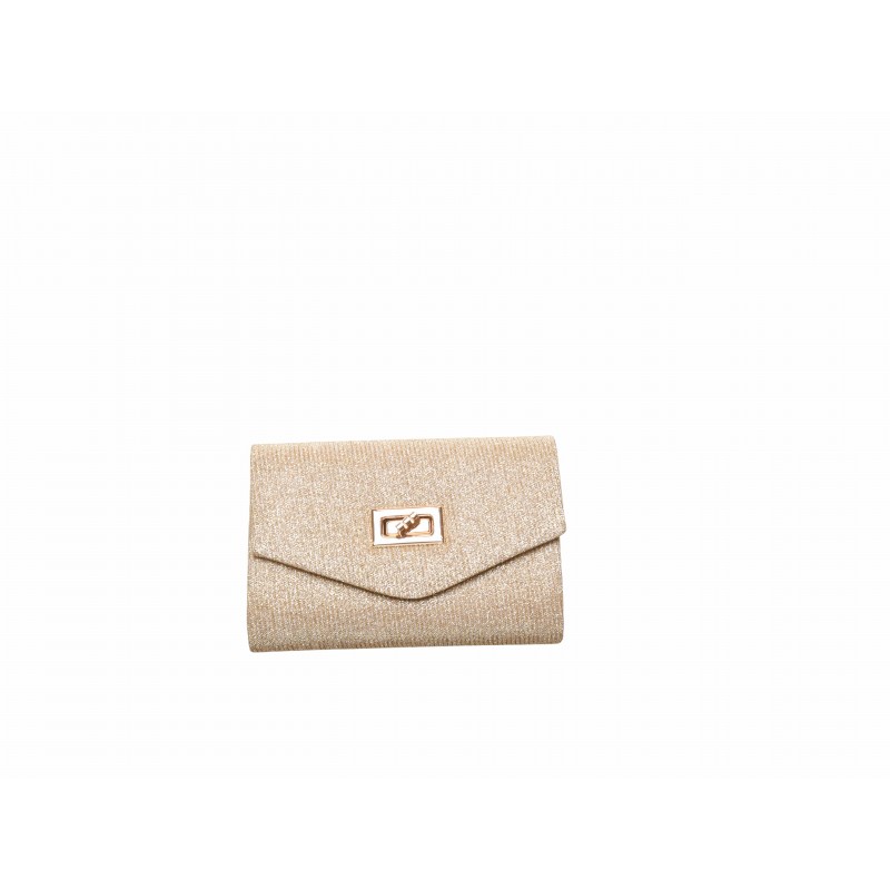 Gold Clip Trim Mini Clutch Bag