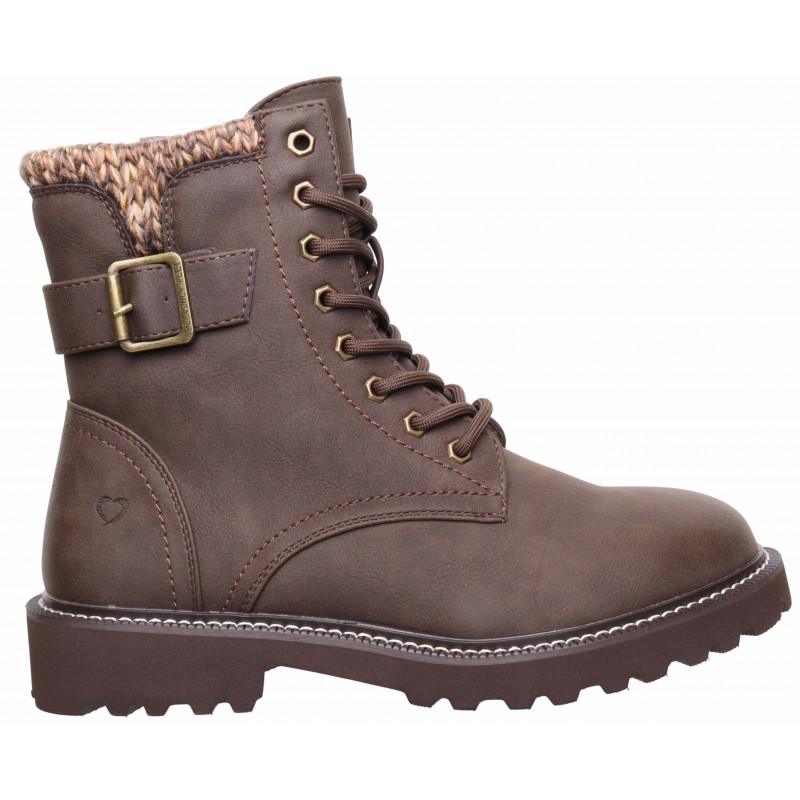 Heavenly Feet Brown Hiker Style Chunky Boots